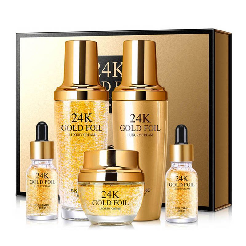 Conjunto de cuidado de la piel de oro de 24K