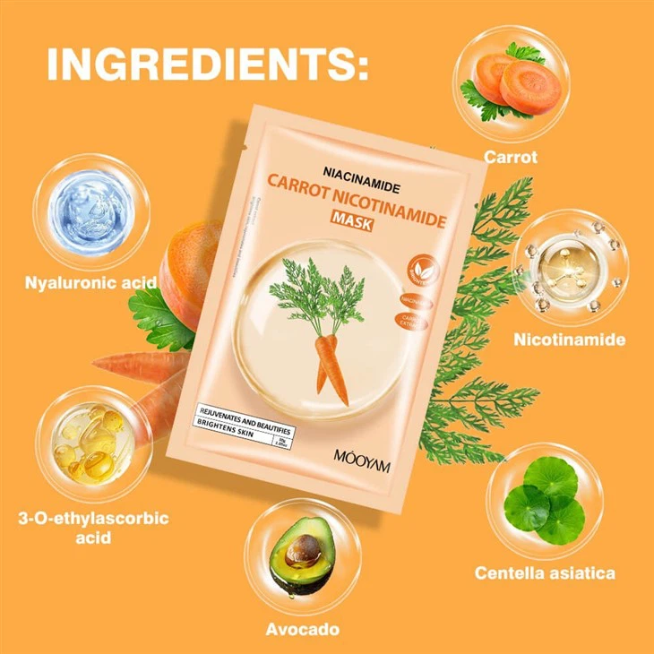 Glow Naturally! Reveal Brighter Skin With MOOYAM Carrot Niacinamide Facial Mask